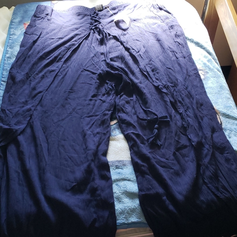 Navy Blue Flowy Pants